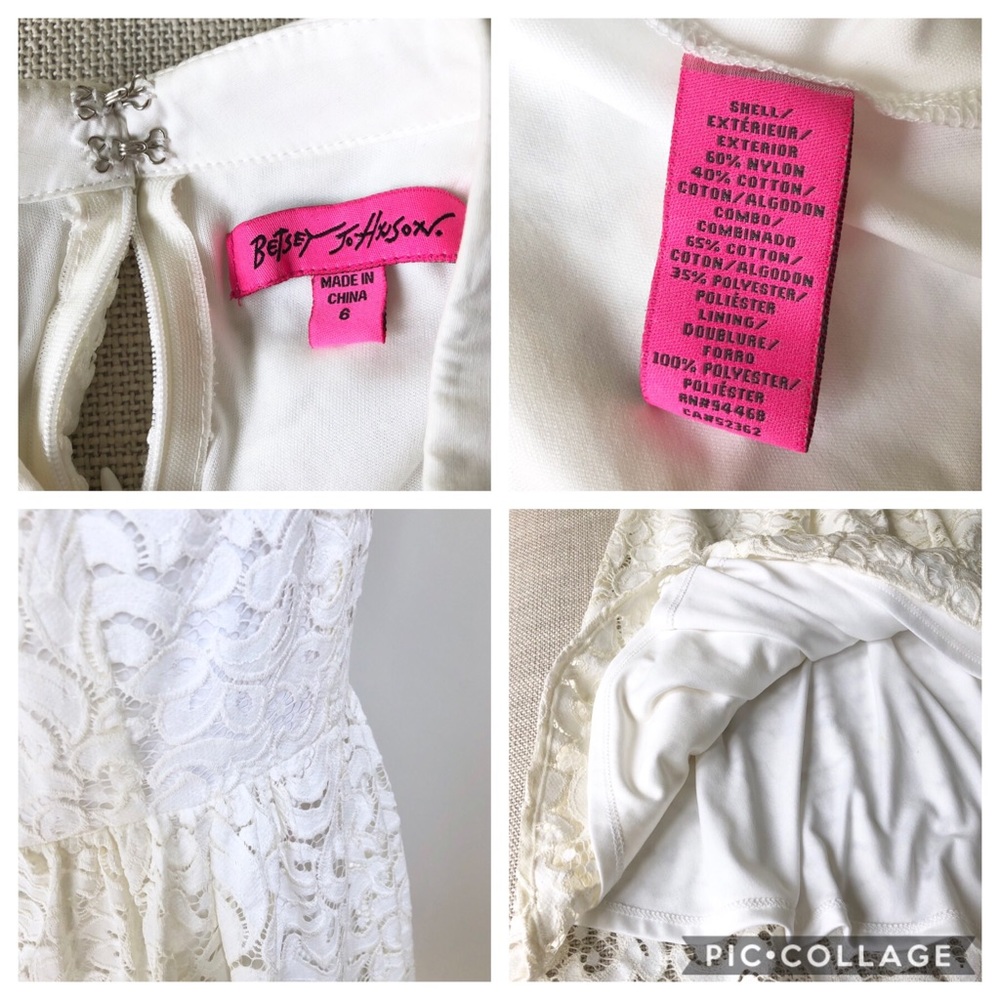 Betsey Johnson, Peter Pan collar Lace Dress, 6 - Picture 5 of 8